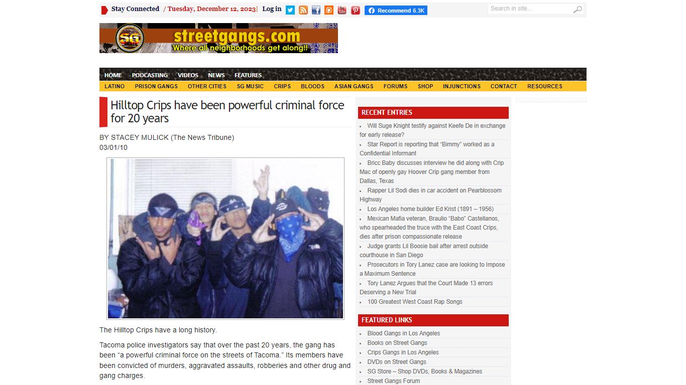 Hilltop Crips have been powerful criminal force for 20 years